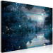 Canvas Turquoise Dusk (1-piece) Wide - nighttime lake among trees 138387 additionalThumb 2
