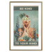 Wall Poster Be Kind to Your Mind - English texts and a woman among flowers 138887 additionalThumb 19