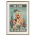 Wall Poster Be Kind to Your Mind - English texts and a woman among flowers 138887 additionalThumb 2