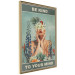 Wall Poster Be Kind to Your Mind - English texts and a woman among flowers 138887 additionalThumb 5
