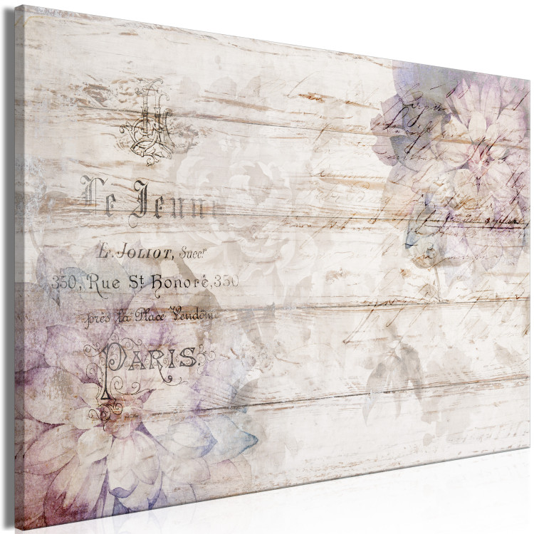 Canvas Rural Idyll (1-piece) Wide - vintage composition with flowers 143587 additionalImage 2
