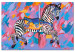 Paint by number Rainbow Zebra - Striped Animal on a Colorful Artistic Background 144087 additionalThumb 6