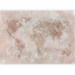 Wall Mural Pink world - a delicately painted map on a wall with rubbings 144587 additionalThumb 5