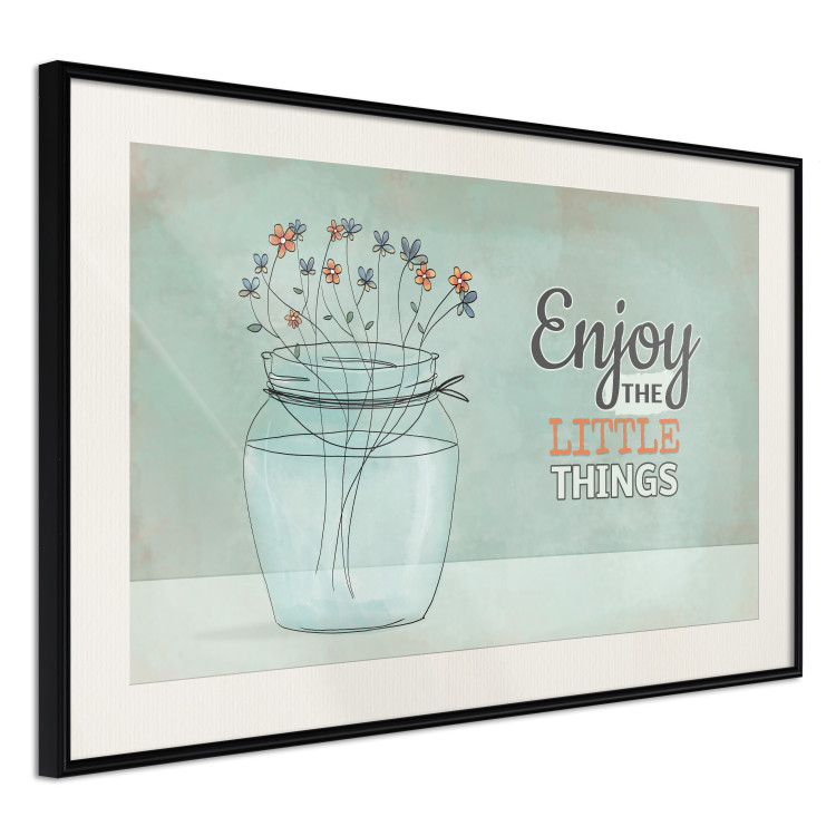 Wall Poster Flowers in a Vase - Plants in a Jar and a Vintage Sentence 146187 additionalImage 8