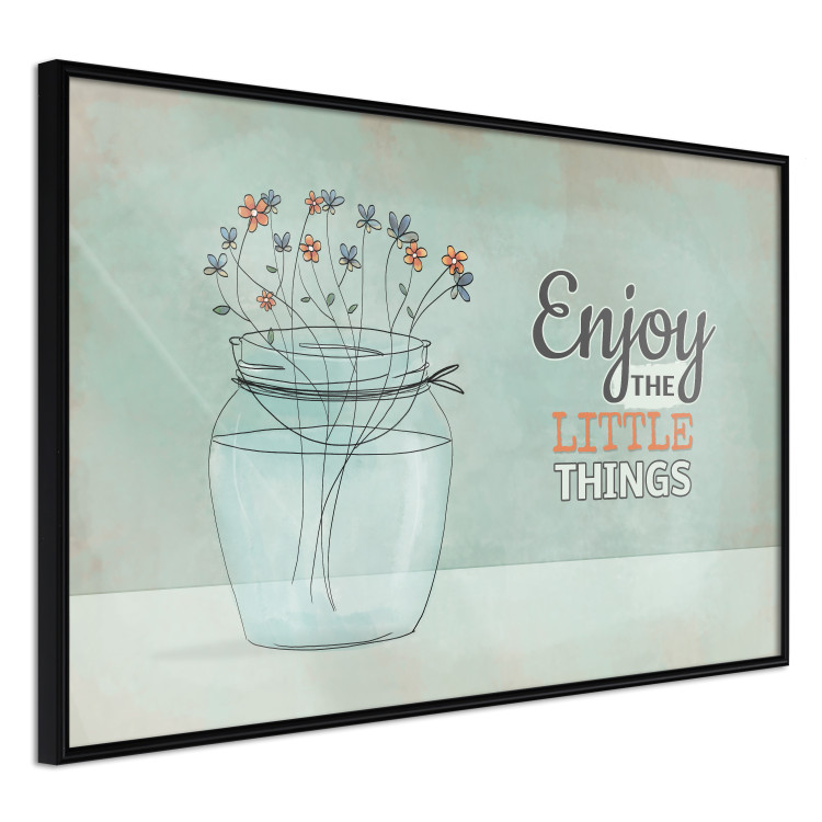 Wall Poster Flowers in a Vase - Plants in a Jar and a Vintage Sentence 146187 additionalImage 7