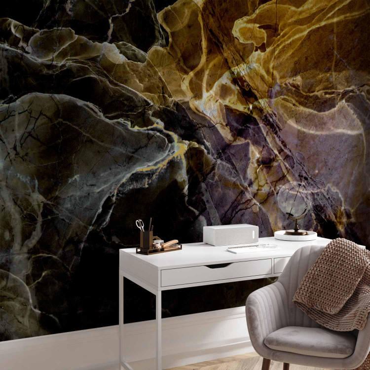 Wall Mural Marble Background - Natural Stone in Amber and Earth Colors 148587 additionalImage 4