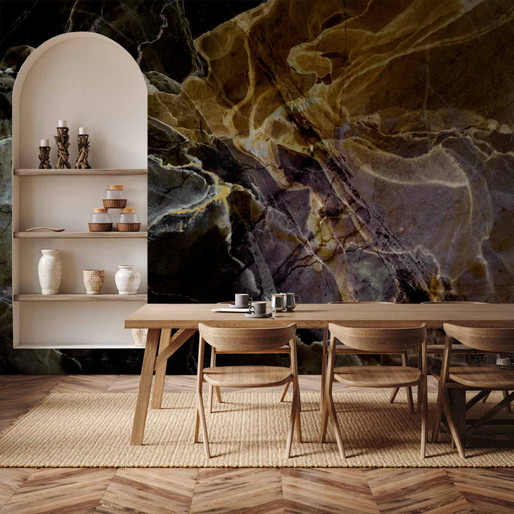 Wall Mural Marble Background - Natural Stone in Amber and Earth Colors 148587 additionalImage 6