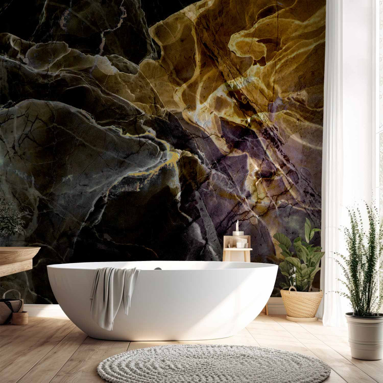 Wall Mural Marble Background - Natural Stone in Amber and Earth Colors 148587 additionalImage 8