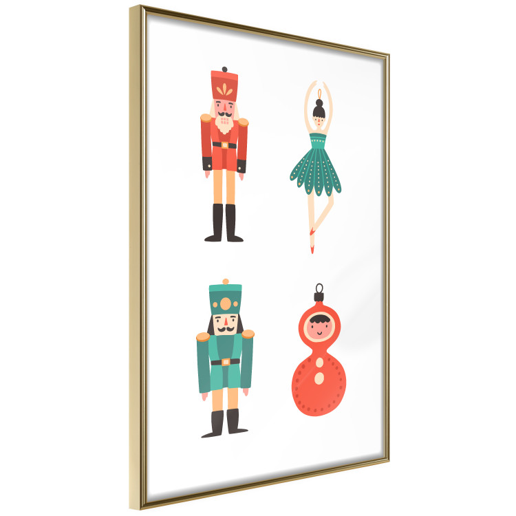 Wall Poster Christmas Tree Toys - Ballerina and Toy Soldiers in Festive Colors 149087 additionalImage 3