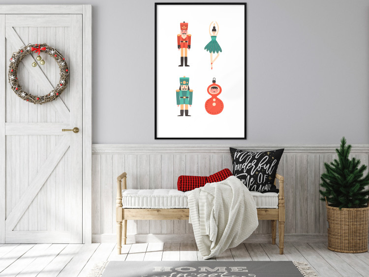 Wall Poster Christmas Tree Toys - Ballerina and Toy Soldiers in Festive Colors 149087 additionalImage 8