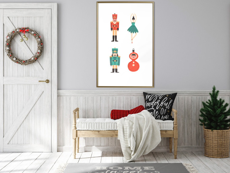 Wall Poster Christmas Tree Toys - Ballerina and Toy Soldiers in Festive Colors 149087 additionalImage 6