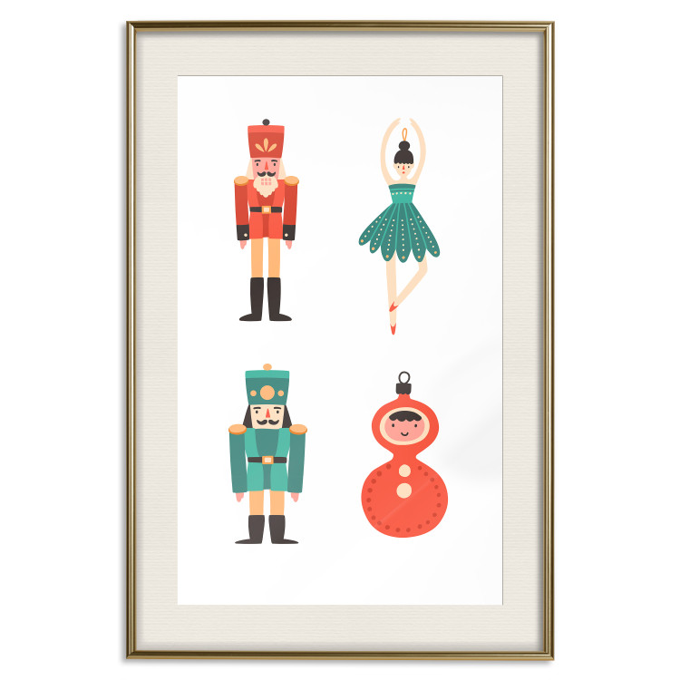 Wall Poster Christmas Tree Toys - Ballerina and Toy Soldiers in Festive Colors 149087 additionalImage 24