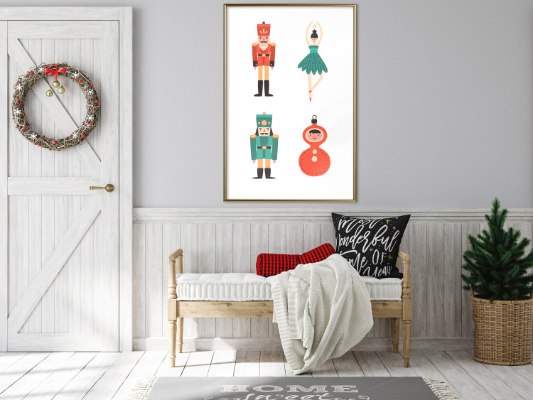 Wall Poster Christmas Tree Toys - Ballerina and Toy Soldiers in Festive Colors 149087 additionalImage 10