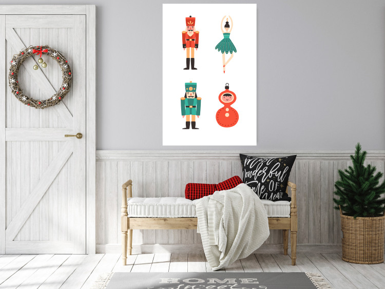 Wall Poster Christmas Tree Toys - Ballerina and Toy Soldiers in Festive Colors 149087 additionalImage 13