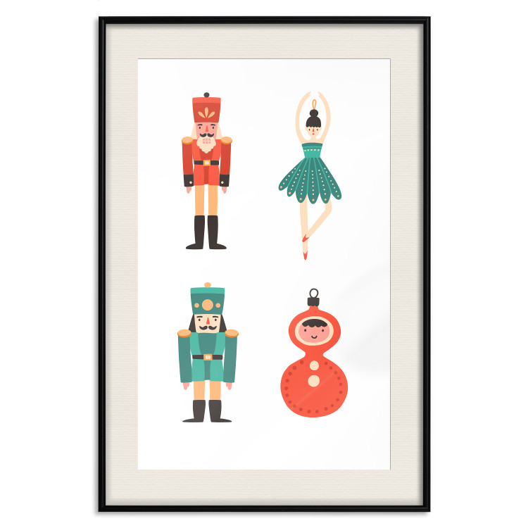 Wall Poster Christmas Tree Toys - Ballerina and Toy Soldiers in Festive Colors 149087 additionalImage 23