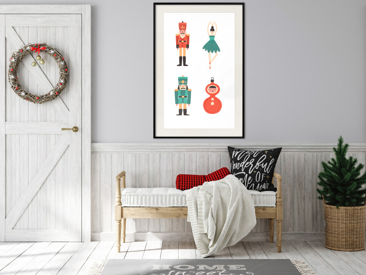 Wall Poster Christmas Tree Toys - Ballerina and Toy Soldiers in Festive Colors 149087 additionalImage 5