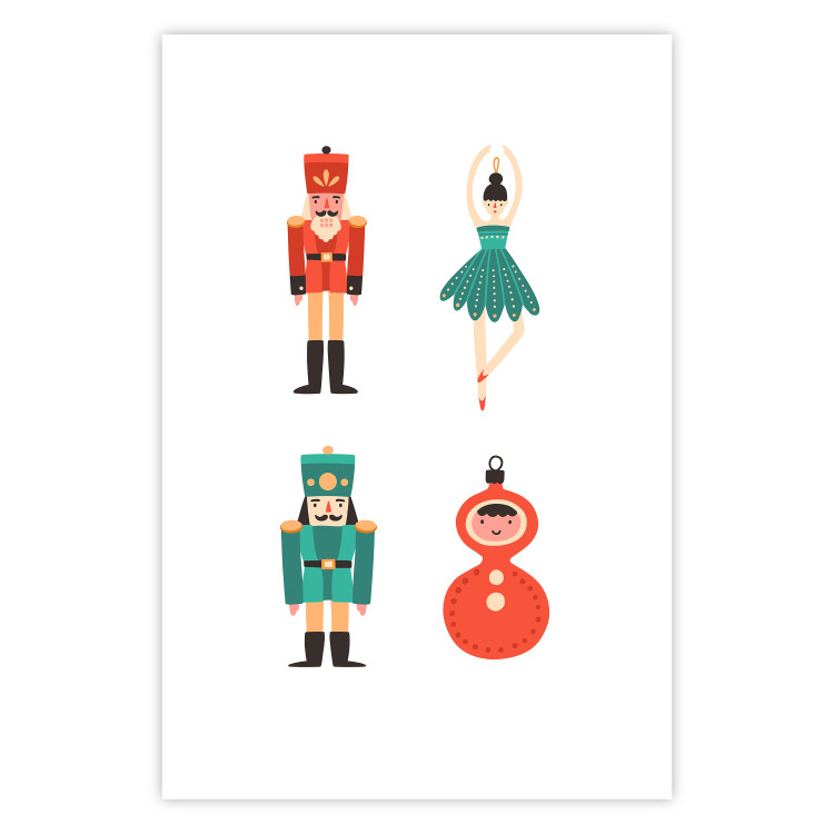 Wall Poster Christmas Tree Toys - Ballerina and Toy Soldiers in Festive Colors 149087 additionalImage 4
