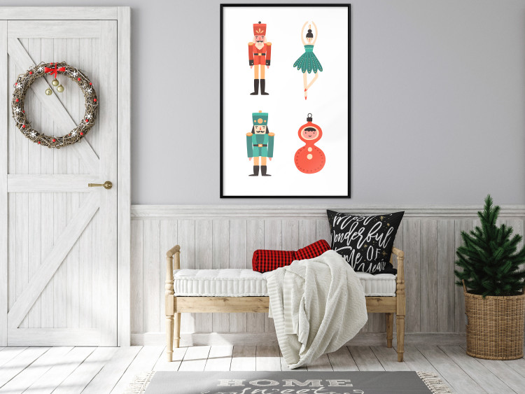 Wall Poster Christmas Tree Toys - Ballerina and Toy Soldiers in Festive Colors 149087 additionalImage 18