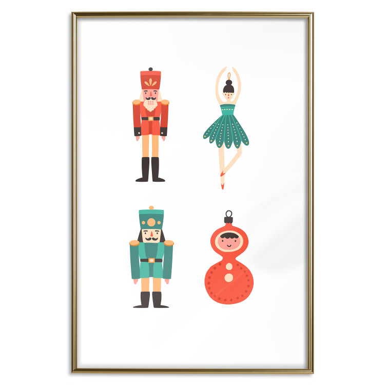 Wall Poster Christmas Tree Toys - Ballerina and Toy Soldiers in Festive Colors 149087 additionalImage 22