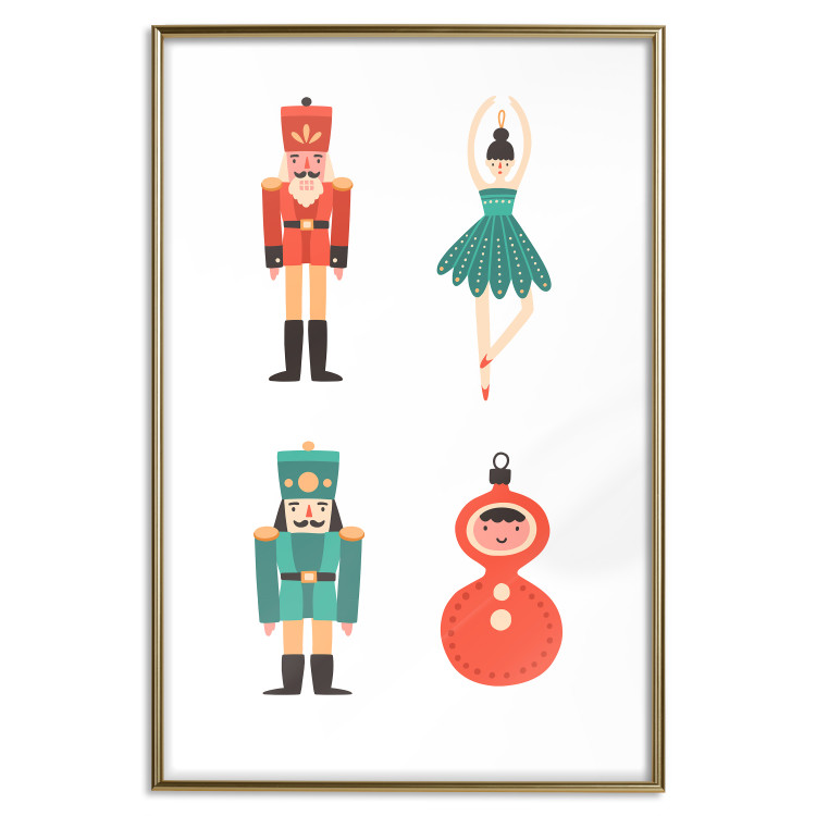 Wall Poster Christmas Tree Toys - Ballerina and Toy Soldiers in Festive Colors 149087 additionalImage 26