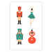 Wall Poster Christmas Tree Toys - Ballerina and Toy Soldiers in Festive Colors 149087