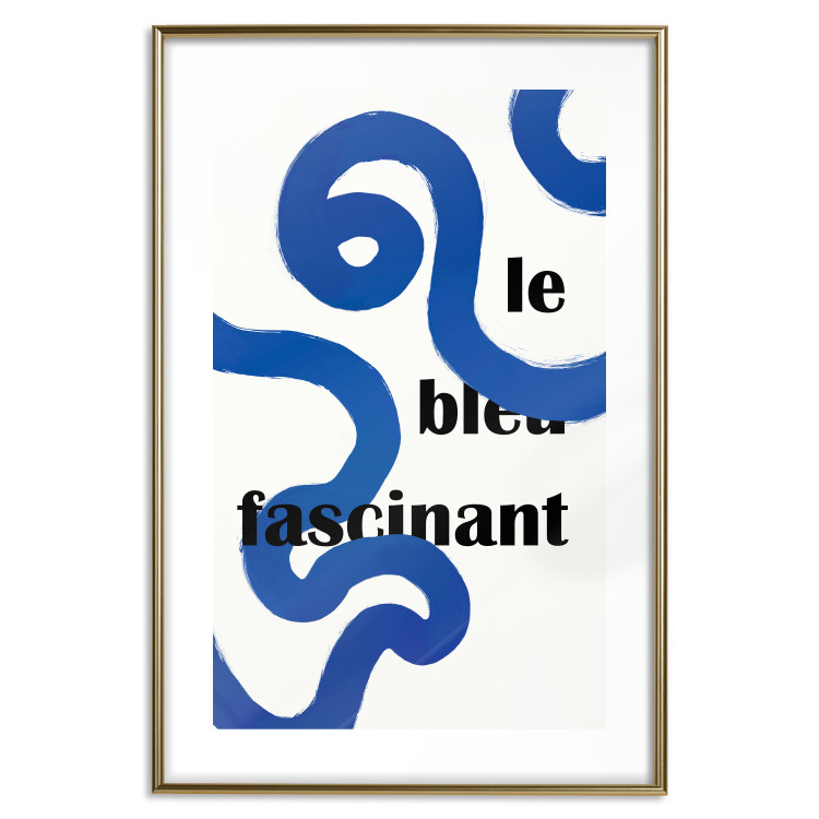 Wall Poster Fascinating Blue - Abstract Lines Intertwined With the Inscription 149887 additionalImage 20