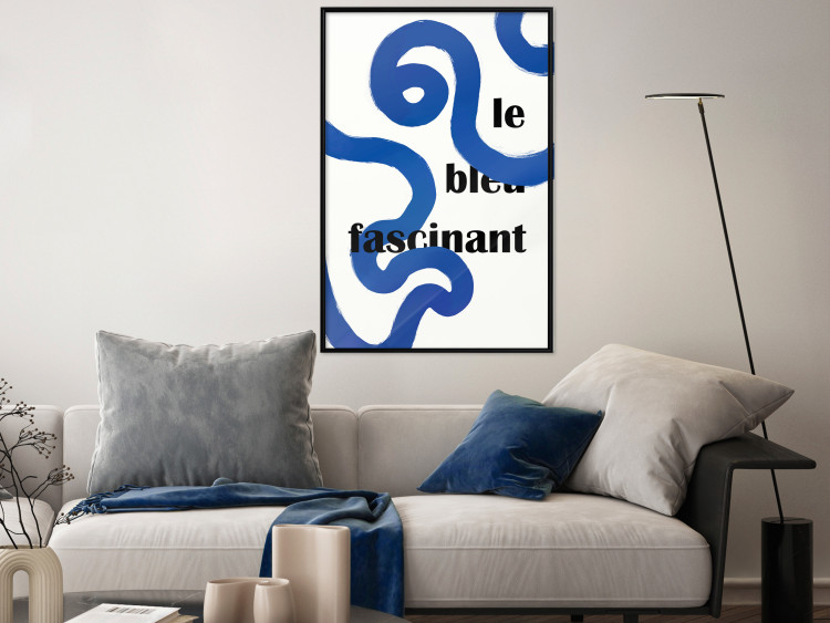 Wall Poster Fascinating Blue - Abstract Lines Intertwined With the Inscription 149887 additionalImage 10