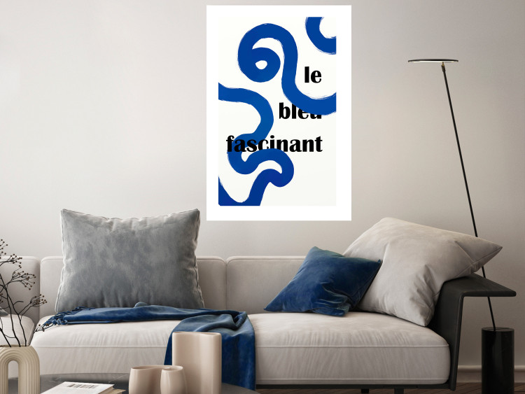 Wall Poster Fascinating Blue - Abstract Lines Intertwined With the Inscription 149887 additionalImage 12