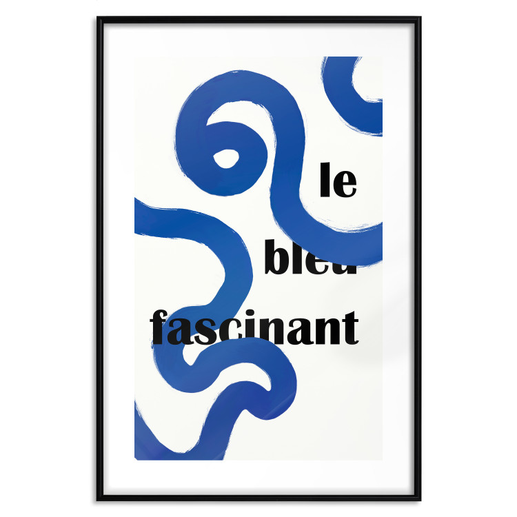 Wall Poster Fascinating Blue - Abstract Lines Intertwined With the Inscription 149887 additionalImage 24