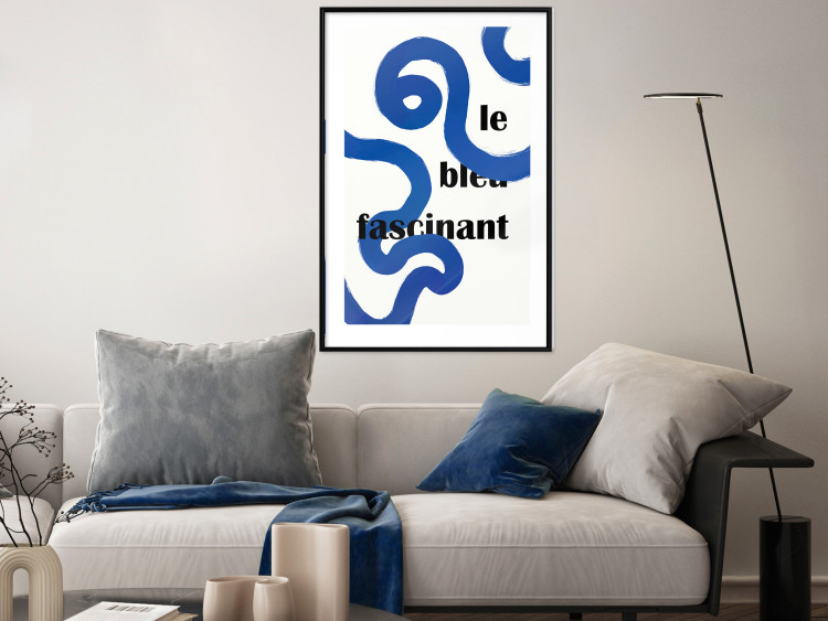 Wall Poster Fascinating Blue - Abstract Lines Intertwined With the Inscription 149887 additionalImage 13