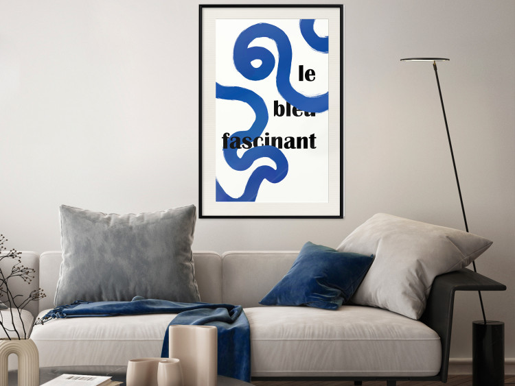 Wall Poster Fascinating Blue - Abstract Lines Intertwined With the Inscription 149887 additionalImage 18