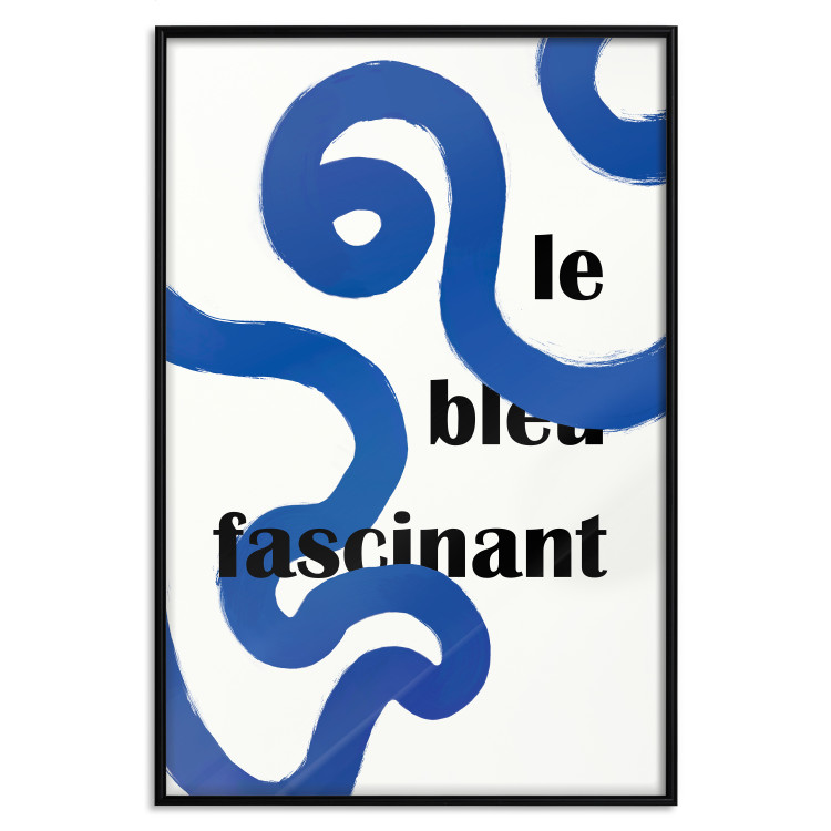 Wall Poster Fascinating Blue - Abstract Lines Intertwined With the Inscription 149887 additionalImage 17