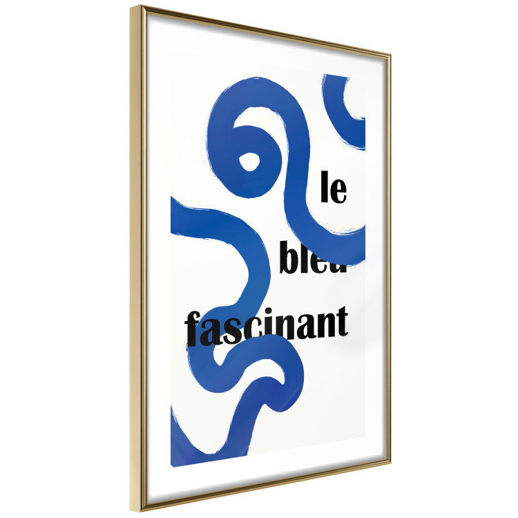 Wall Poster Fascinating Blue - Abstract Lines Intertwined With the Inscription 149887 additionalImage 4