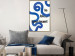 Wall Poster Fascinating Blue - Abstract Lines Intertwined With the Inscription 149887 additionalThumb 12