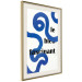 Wall Poster Fascinating Blue - Abstract Lines Intertwined With the Inscription 149887 additionalThumb 13