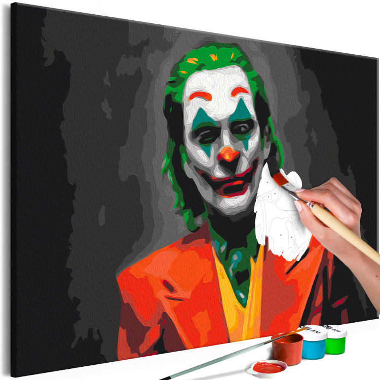 Paint by number Clown Smile - Portrait of a Man in Colorful Disguise 150387 additionalImage 4