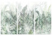 Canvas Art Print A Fertile Meadow - Lush Vegetation Intermingling on a White Background 151787