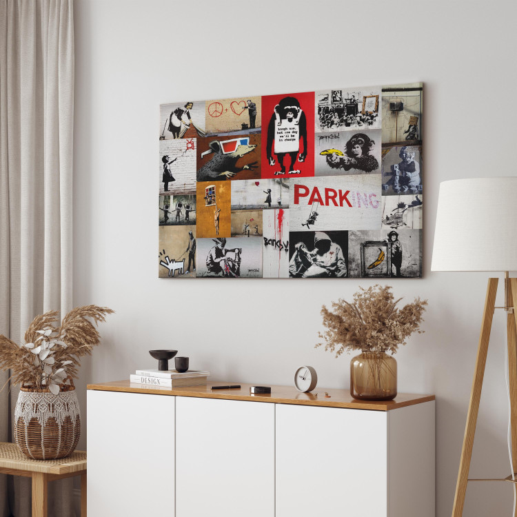 Canvas Art Print Banksy - collage 56587 additionalImage 4