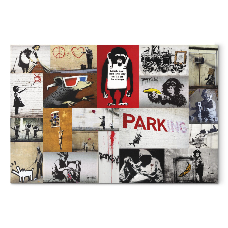 Canvas Art Print Banksy - collage 56587 additionalImage 7