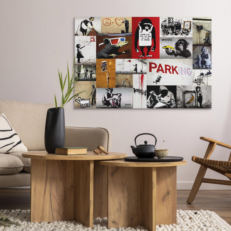 Canvas Art Print Banksy - collage 56587 additionalImage 5