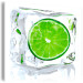 Canvas Frozen lime - still life depicting fruit frozen in ice ankle on a white background 58787 additionalThumb 2