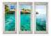 Wall Mural Lonely Island - Landscape with a Tranquil Sea, Turquoise Water, and Palm Trees 61687 additionalThumb 1