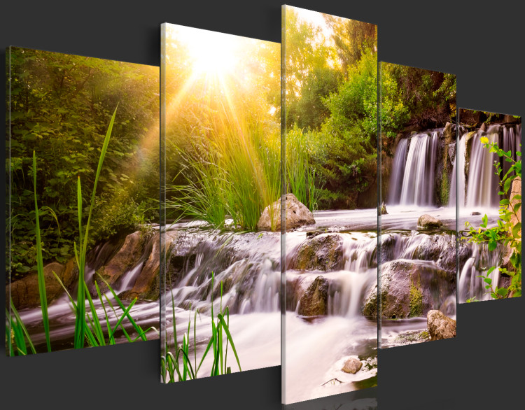 Print On Glass Forest Waterfall [Glass] 92287 additionalImage 6