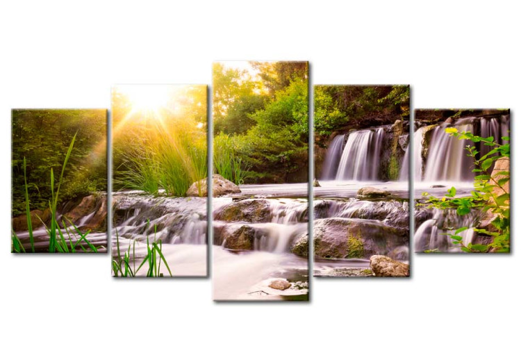 Print On Glass Forest Waterfall [Glass] 92287 additionalImage 2
