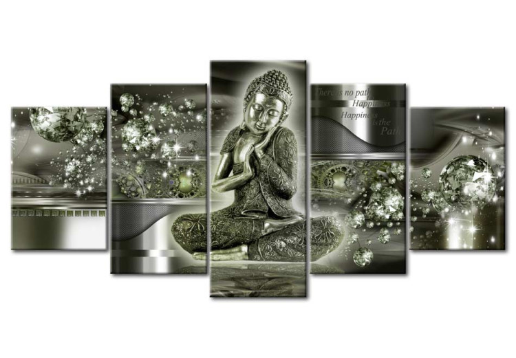 Print On Glass Emerald Buddha [Glass] 92387 additionalImage 2