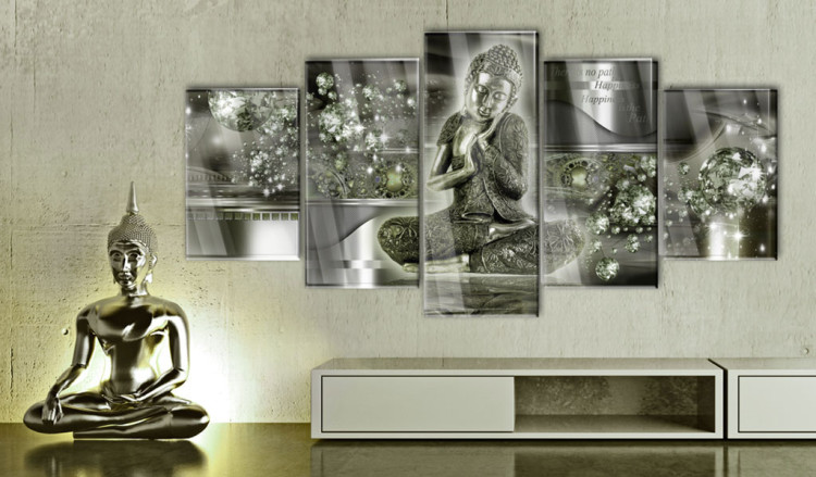 Print On Glass Emerald Buddha [Glass] 92387 additionalImage 3
