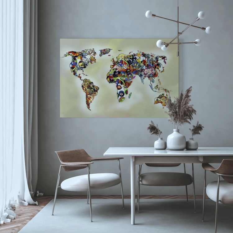 Canvas Art Print Map: Wassily Kandinsky inspiration  92687 additionalImage 11
