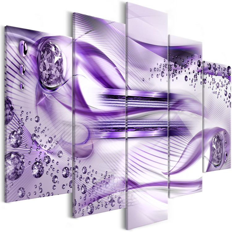Canvas Print Underwater Harp (5 Parts) Wide Violet 107997 additionalImage 2