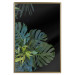 Poster Monstera - Botanical composition of tropical leaves on a black background 114197 additionalThumb 15