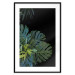 Poster Monstera - Botanical composition of tropical leaves on a black background 114197 additionalThumb 17